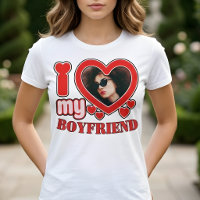 I Love My Boyfriend Custom Heart Photo
