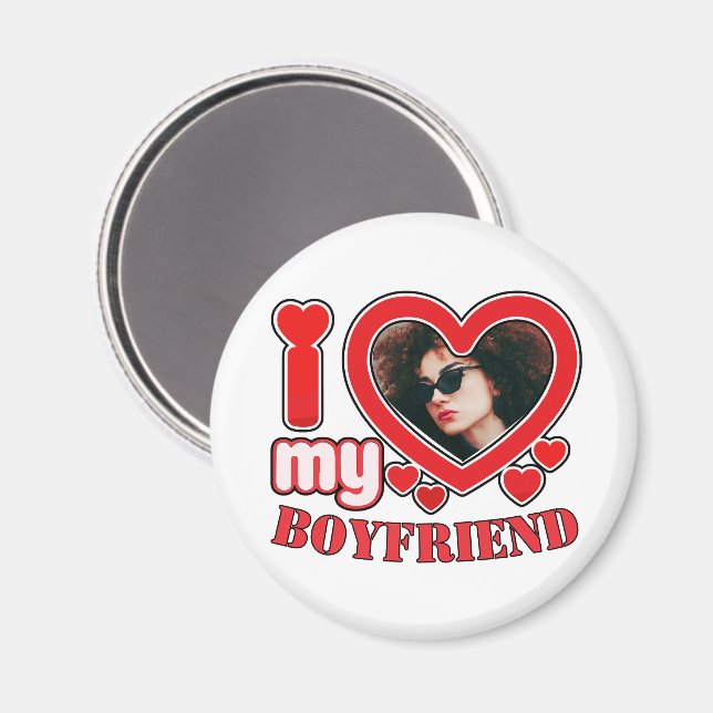 I Love My Boyfriend Custom Magnet (Front/Back)