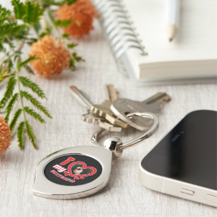 I Love My Boyfriend Custom Photo Keychain