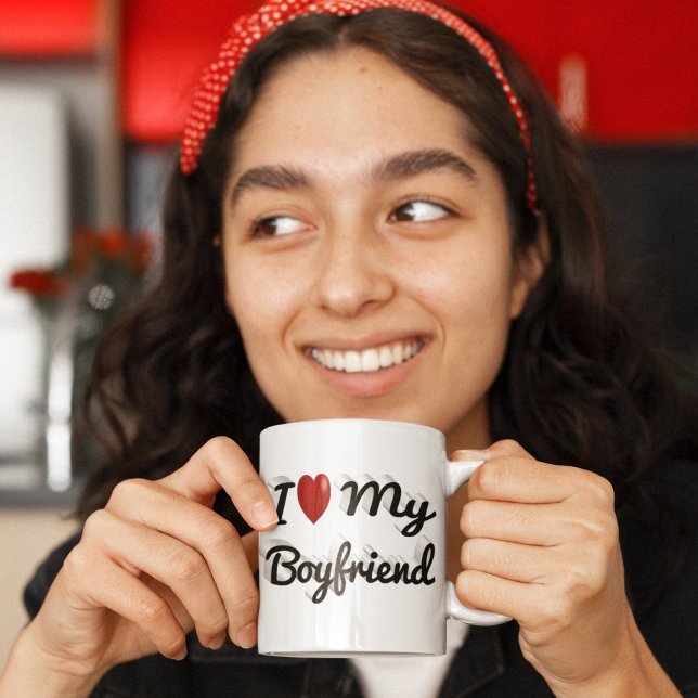 I Love My Boyfriend cute black text   Giant Coffee Mug (Creator Uploaded)