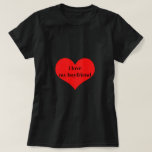 I Love My Boyfriend Cute Funny Red Heart Black T-Shirt<br><div class="desc">Designed with cute red heart pattern and custom text "i love my boyfriend" which you may customize as you wish! Simple and cute design perfect for those who love their boyfriend!</div>