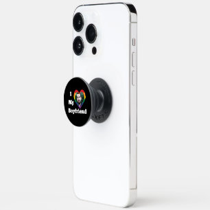 I Love My Boyfriend Gay Pride LGBTQ Custom Photo PopSocket