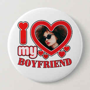 I Love My Boyfriend Girlfriend Custom  Button