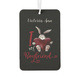 I Love My Boyfriend Gothic Personalized Air Freshener