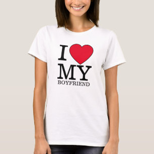 I love my boyfriend heart Valentine day custom T-Shirt