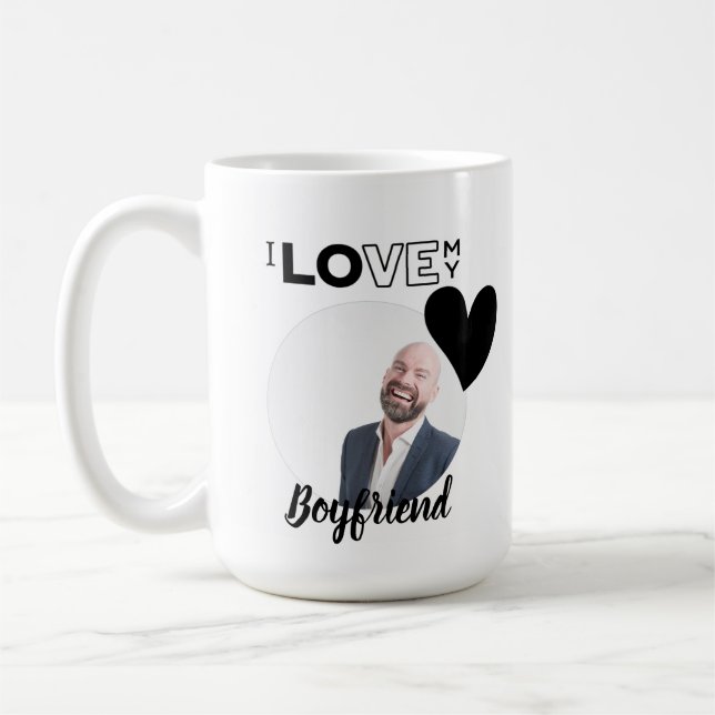 I Love My BOYFRIEND Husband DAD Grandpa Brother Coffee Mug (Left)