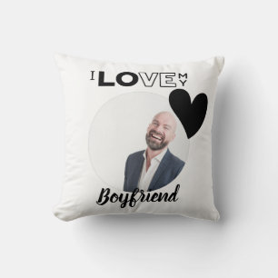 I Love My BOYFRIEND Husband DAD Grandpa Brother Throw Pillow
