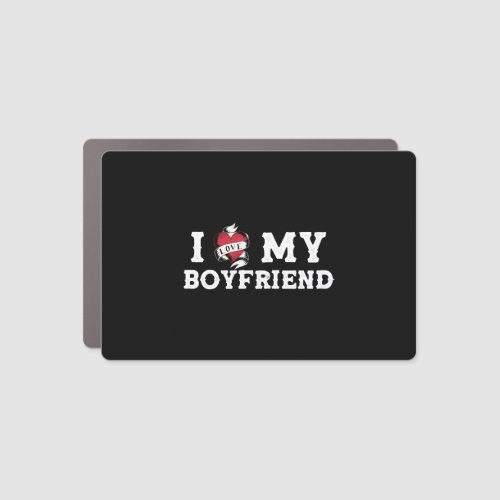 I Love My Boyfriend _ I Heart My Boyfriend   Car Magnet