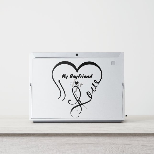 I Love My Boyfriend I ♥ Us HP Laptop Skin (Front)
