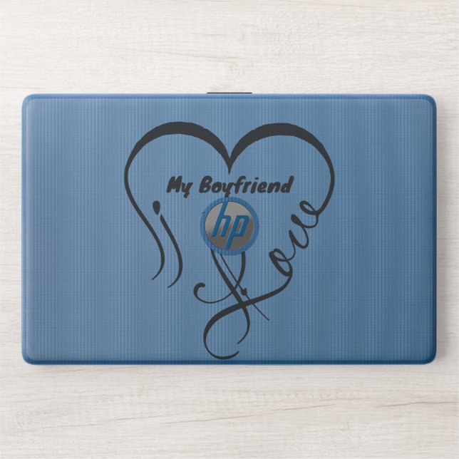 I Love My Boyfriend I ♥ Us HP Laptop Skin (Front)