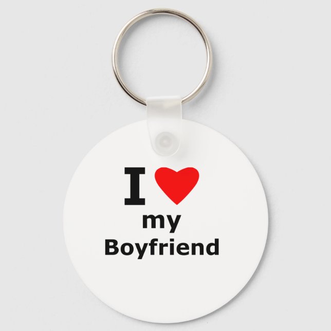 I Love My Boyfriend Keychain (Front)