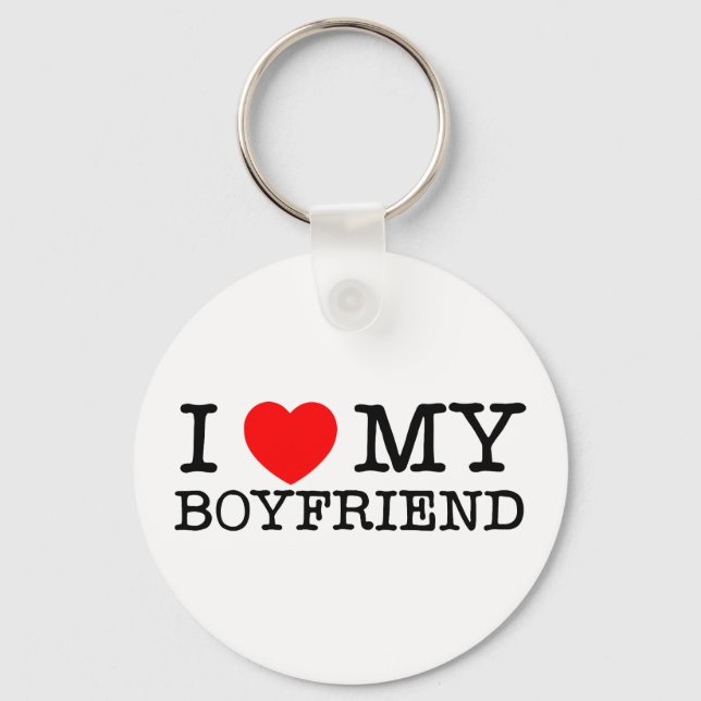 I love My Boyfriend  Keychain (Front)