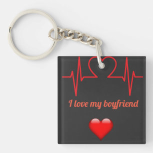 I love my boyfriend  keychain