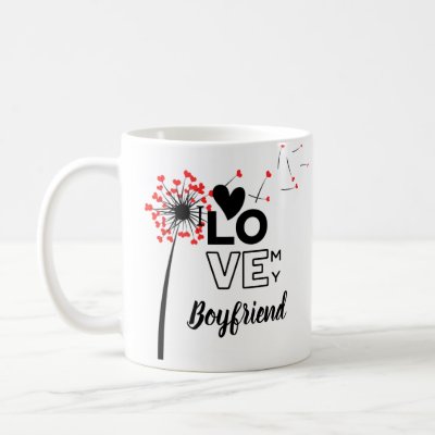 I Love My BOYFRIEND - Modern personalized Custom Coffee Mug