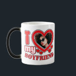 I Love My Boyfriend Personalized Color Morph Mug<br><div class="desc">I Love My Boyfriend Personalized Photo and Text</div>