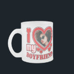 I Love My Boyfriend Personalized Frosted Glass Coffee Mug<br><div class="desc">I Love My Boyfriend Personalized Photo and Text</div>