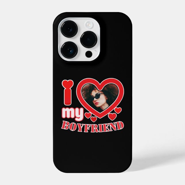I Love My Boyfriend Personalized iPhone Case (Back)