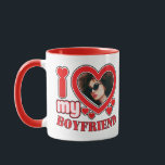 I Love My Boyfriend Personalized Mug<br><div class="desc">I Love My Boyfriend Personalized Photo and Text</div>