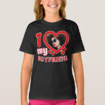 I Love My Boyfriend Personalized T-Shirt<br><div class="desc">I Love My Boyfriend Personalized Photo and Text</div>