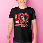 I Love My Boyfriend Personalized Tri-Blend Shirt<br><div class="desc">I Love My Boyfriend Personalized Photo and Text</div>