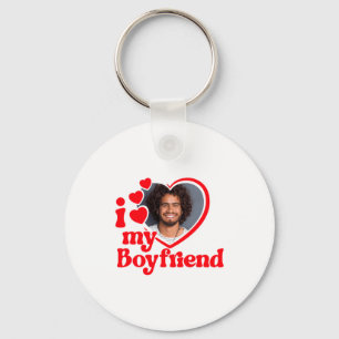 I Love My Boyfriend Photo Custom T Shirt_1 Keychain