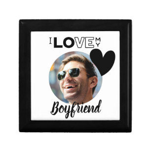 I Love My BOYFRIEND Photo Gift Husband Fiance DAD Gift Box