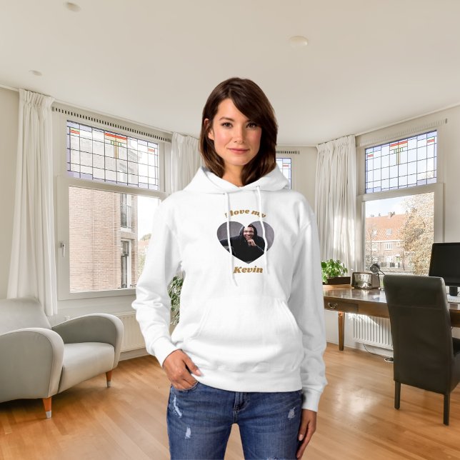 I love my boyfriend photo name hoodie (Creator Uploaded)