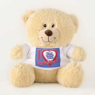 I Love My Boyfriend Photo Red Heart D R Blue Teddy Bear