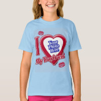 I Love My Boyfriend Photo Red Heart Kiss Light Blu