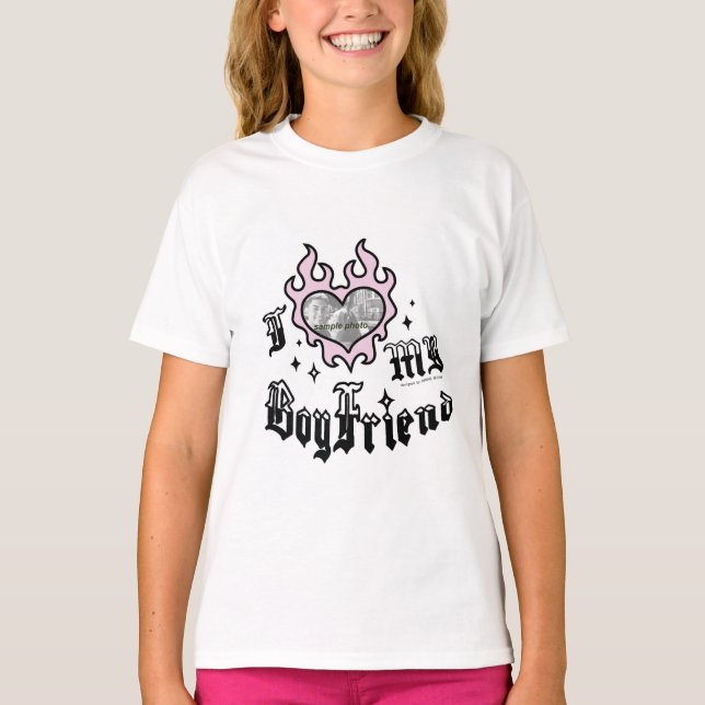 I Love My Boyfriend - Pink - DingusDesign  T-Shirt (Front)