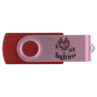 I Love My Boyfriend - Red - DingusDesign  Flash Drive
