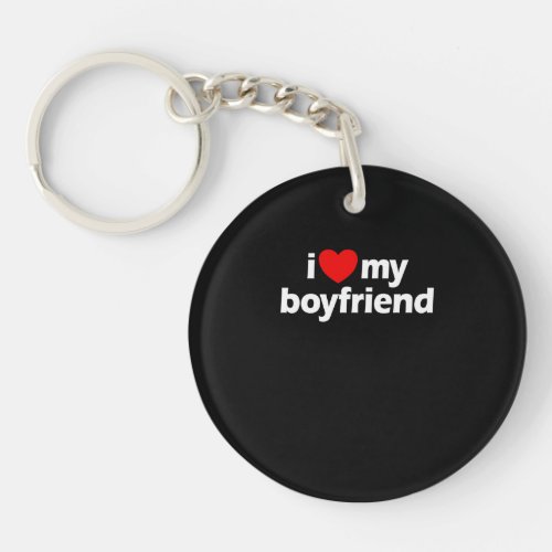 I Love My Boyfriend Red Heart I Love My Boyfriendm Keychain
