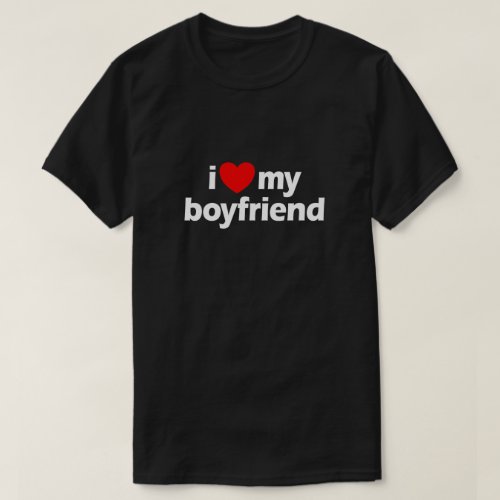 I Love My Boyfriend Red Heart I Love My Boyfriendm T_Shirt