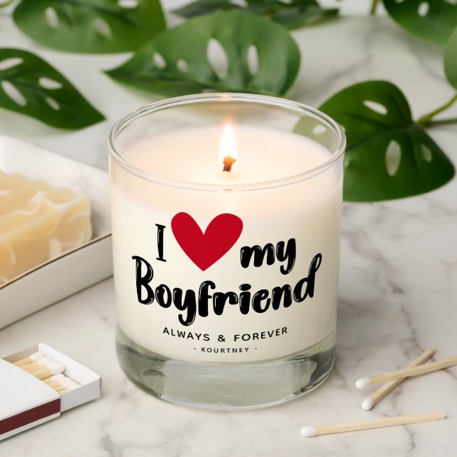 I love my Boyfriend Scented Candle (Lit)
