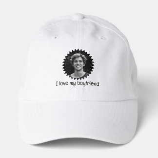 I Love My Boyfriend Star Photo Custom Performance Cap