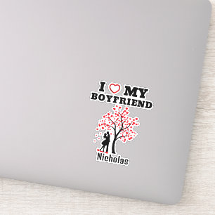 I Love my Boyfriend Sticker