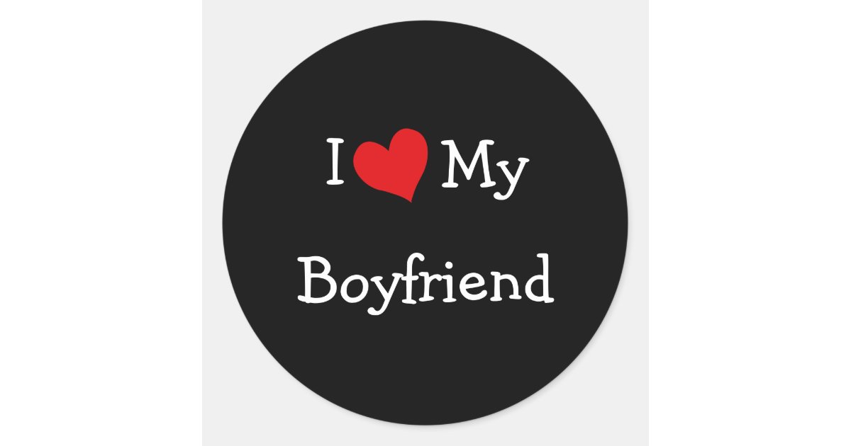 I Love My Boyfriend Stickers | Zazzle