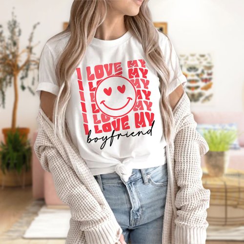 I Love My Boyfriend T_shirt Valentines Day  T_Shirt