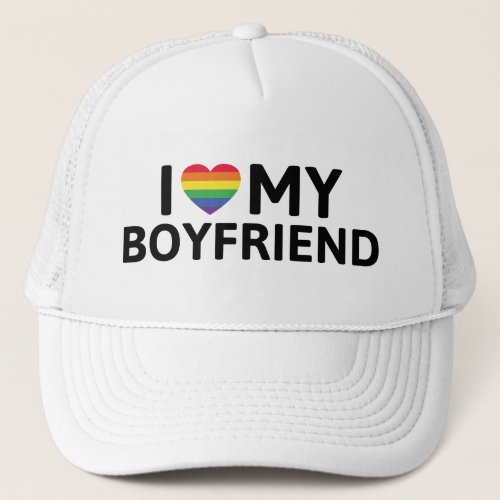 I Love My Boyfriend Trucker Hat