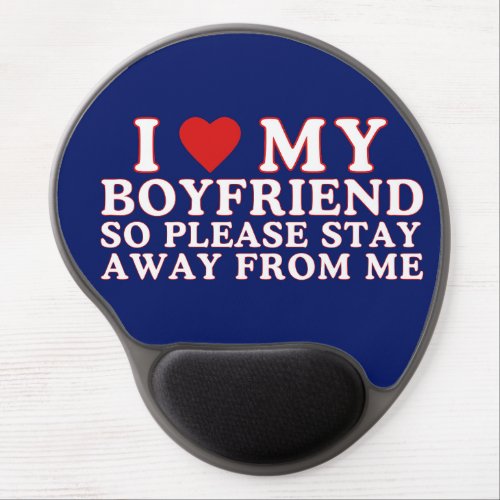 I Love My Boyfriend Valentine Gel Mouse Pad