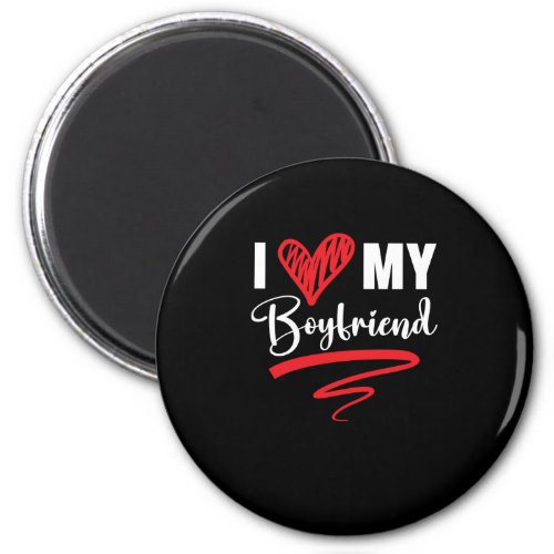 I Love My Boyfriend Valentines Day Cupid Love Magnet