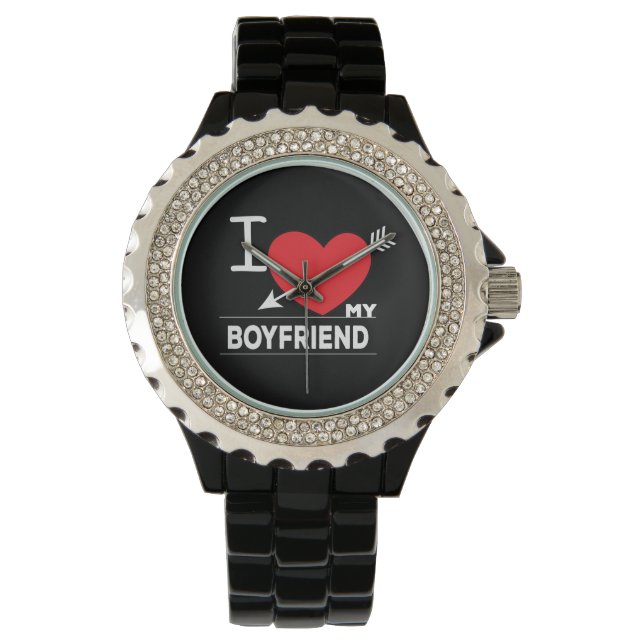 I Love My Boyfriend Valentines Day  Watch (Front)