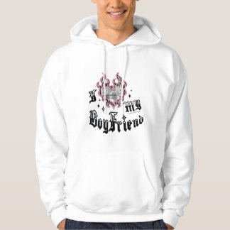 I Love My Boyfriend - Zebra - DingusDesign Hoodie