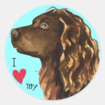 I Love my Boykin Spaniel Classic Round Sticker