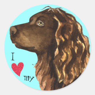 I Love my Boykin Spaniel Classic Round Sticker