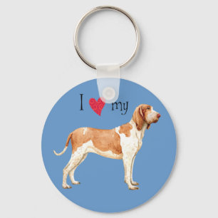 I Love my Bracco Italiano Keychain