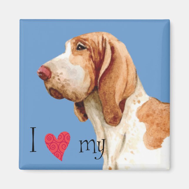 I Love my Bracco Italiano Magnet (Front)