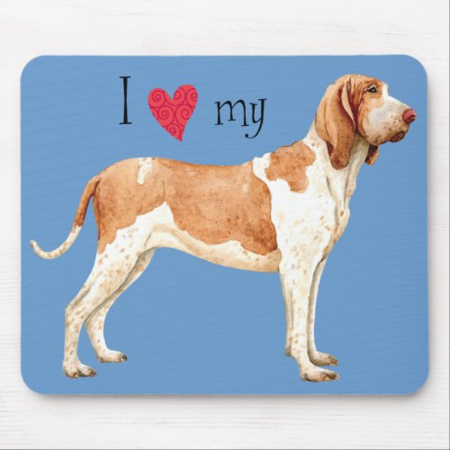 I Love my Bracco Italiano Mouse Pad