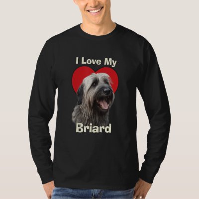 I Love My Briard Berger de Brie Puppy Dog T-Shirt