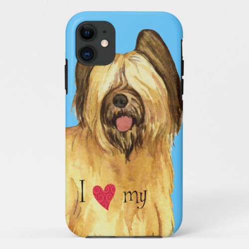 I Love my Briard iPhone 11 Case